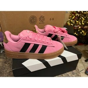 Adidas Grand Court Alpha 00s Pink Black Gum Sole Sneakers Shoes Women's Size 9